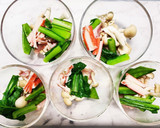 簡単★レンジで作る★江戸菜の茶碗蒸し作り方5写真