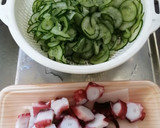 白だしがポイント！タコと胡瓜の酢の物作り方1写真