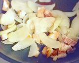 新玉ねぎとベーコンのパスタ♪作り方1写真