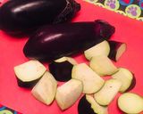 とろとろナスとしっかりチキンの揚げ煮作り方1写真