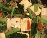 お豆腐と小松菜のあんかけ炒め作り方4写真