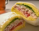 【低糖質】おから蒸しパンのサンドイッチ作り方1写真