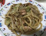 お魚ソーセージの簡単焼うどん作り方6写真
