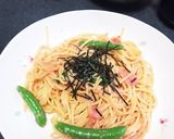 スナップエンドウと明太子のパスタ作り方5写真