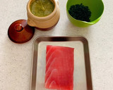 ワケギとマグロの木の芽味噌和え作り方2写真
