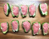 おかんごはん＊蒸し焼きピーマンの肉詰め＊作り方3写真
