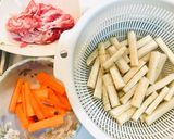 あっという間ゴボウと人参と豚バラ肉の煮物作り方1写真
