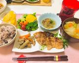 バランスご飯・豚ロースメインの献立の夕飯作り方8写真