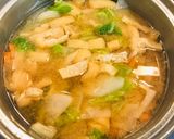 白菜と根菜の具沢山味噌汁・油あげ味噌汁作り方3写真