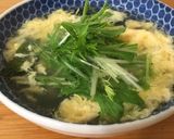水菜シャキシャキ卵スープ作り方6写真
