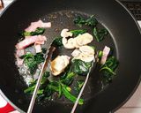 濃厚ほうれん草とベーコンのクリームパスタ作り方3写真