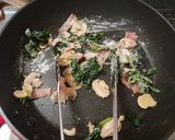 濃厚ほうれん草とベーコンのクリームパスタ作り方4写真