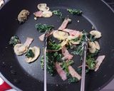 濃厚ほうれん草とベーコンのクリームパスタ作り方5写真