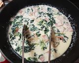 濃厚ほうれん草とベーコンのクリームパスタ作り方6写真