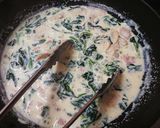 濃厚ほうれん草とベーコンのクリームパスタ作り方7写真