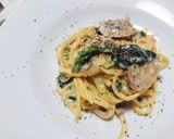 濃厚ほうれん草とベーコンのクリームパスタ作り方10写真