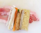 ボリューム満点＊麺と野菜の肉巻き作り方3写真