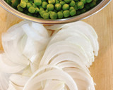 サクサク☆えんどう豆と新玉ねぎのかき揚げ作り方1写真