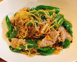 万願寺と豚肩ロースのねぎ塩焼きそば作り方8写真