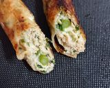 餃子のタネでアスパラチーズ春巻き作り方5写真