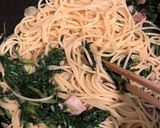 春菊大量消費！　春菊のパスタ作り方5写真