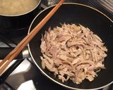 ローストチキンリメイク！たらこ鳥パスタ♪作り方2写真