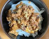 簡単・新玉ねぎとサバ缶の丼作り方2写真