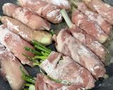 島らっきょう肉巻き作り方3写真