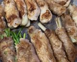 島らっきょう肉巻き作り方4写真