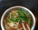 ♡我が家の栄養満天！野菜千切りすまし汁♡作り方4写真