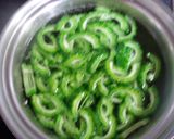 ヘルシー！ゴーヤとミニトマトの温玉素麺！作り方3写真