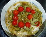 ヘルシー！ゴーヤとミニトマトの温玉素麺！作り方7写真