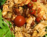 鶏肉とトマトソースのパスタ作り方4写真