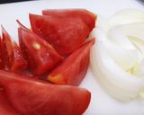 豚肉とトマトの甘酢炒め作り方1写真