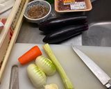 茄子入りミートソースの スパゲティー作り方1写真