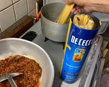茄子入りミートソースの スパゲティー作り方10写真