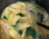 ほうれん草と油揚げのの生姜味噌汁作り方2写真