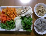 セロリと大豆のかきあげ作り方1写真