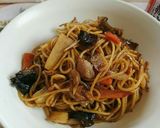 スパゲッティの麺で☆簡単焼きそば作り方4写真