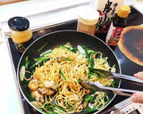 牡蠣とにらのオイスターソース焼きそば作り方6写真