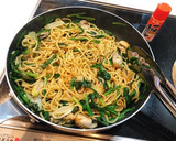 牡蠣とにらのオイスターソース焼きそば作り方7写真