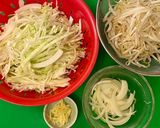 豚挽き肉でサックリふんわり海鮮お好み焼き作り方1写真