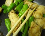 ししとうと鶏肉の照り焼き丼作り方2写真