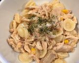 ローストチキンリメイク！たらこ鳥パスタ♪作り方5写真