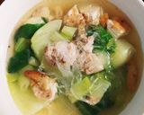 あっさり✨鶏とチンゲン菜の春雨スープ作り方3写真