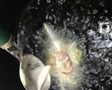 空豆と新玉ねぎと小エビのかき揚げ作り方5写真