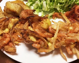 空豆と新玉ねぎと小エビのかき揚げ作り方7写真