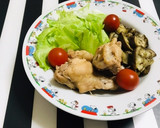 炊飯器で ナスと手羽元の麺つゆ煮 簡単作り方3写真
