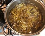 きゃら蕗　きゃらぶき　煮汁でもう一品作り方3写真