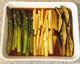 旬野菜！アスパラ、茄子、山芋の揚げ浸し作り方6写真